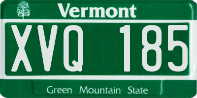 VT license plate XVQ185