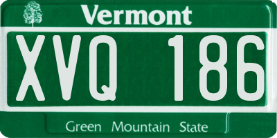 VT license plate XVQ186