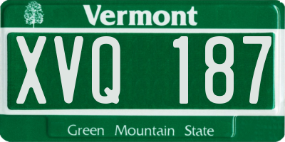 VT license plate XVQ187