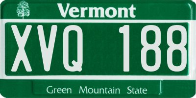 VT license plate XVQ188