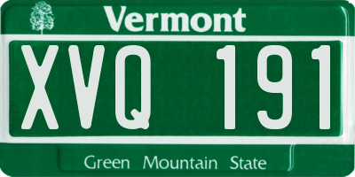 VT license plate XVQ191