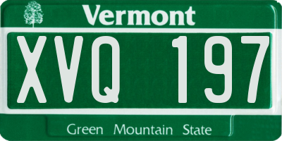 VT license plate XVQ197