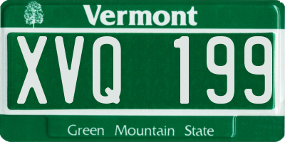 VT license plate XVQ199