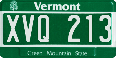 VT license plate XVQ213