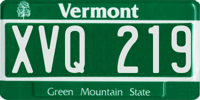 VT license plate XVQ219