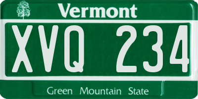 VT license plate XVQ234