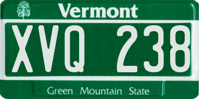 VT license plate XVQ238