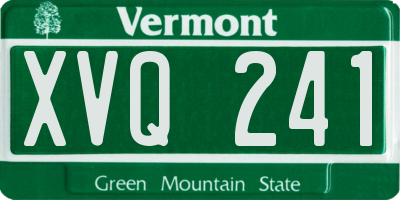 VT license plate XVQ241