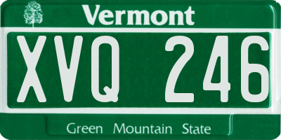 VT license plate XVQ246