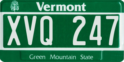 VT license plate XVQ247