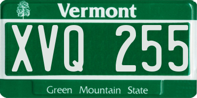 VT license plate XVQ255