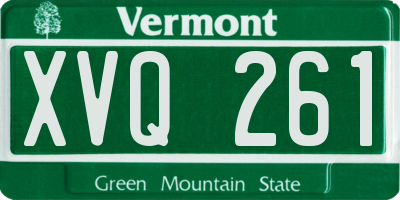VT license plate XVQ261