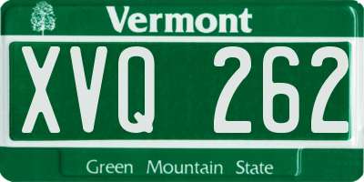 VT license plate XVQ262