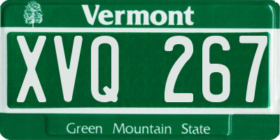 VT license plate XVQ267