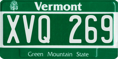 VT license plate XVQ269
