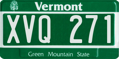 VT license plate XVQ271