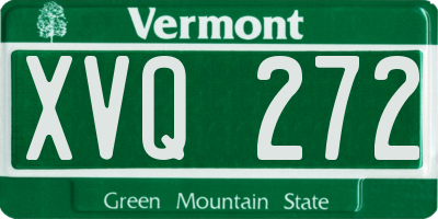 VT license plate XVQ272