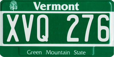 VT license plate XVQ276