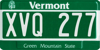 VT license plate XVQ277