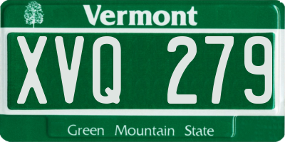 VT license plate XVQ279