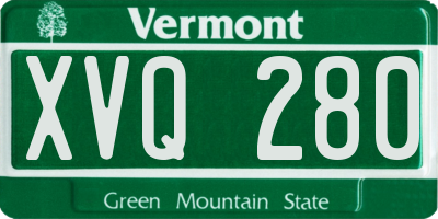 VT license plate XVQ280