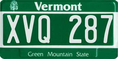 VT license plate XVQ287