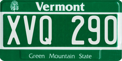 VT license plate XVQ290