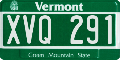 VT license plate XVQ291