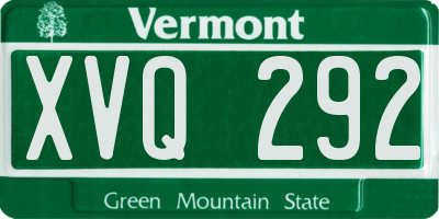VT license plate XVQ292