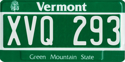 VT license plate XVQ293