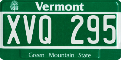 VT license plate XVQ295