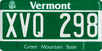 VT license plate XVQ298