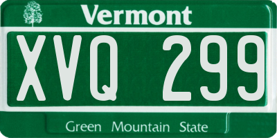 VT license plate XVQ299