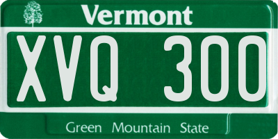 VT license plate XVQ300