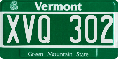 VT license plate XVQ302