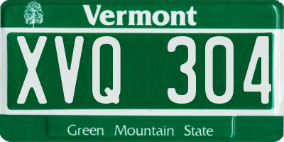 VT license plate XVQ304