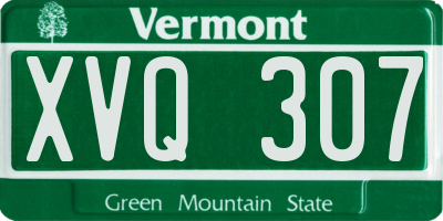 VT license plate XVQ307