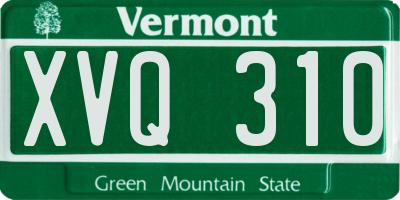 VT license plate XVQ310