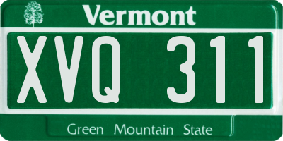 VT license plate XVQ311