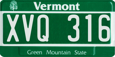 VT license plate XVQ316