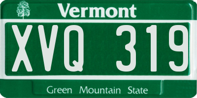 VT license plate XVQ319