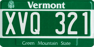 VT license plate XVQ321