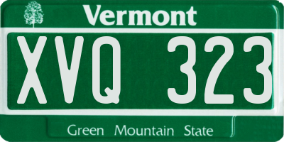 VT license plate XVQ323