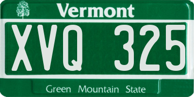 VT license plate XVQ325