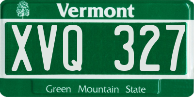 VT license plate XVQ327