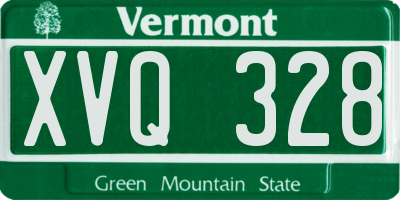 VT license plate XVQ328