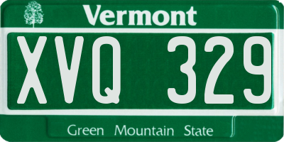 VT license plate XVQ329