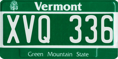 VT license plate XVQ336
