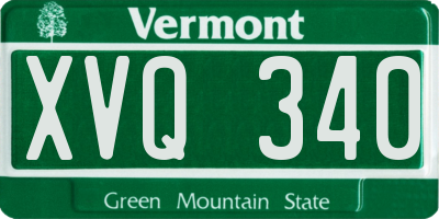VT license plate XVQ340