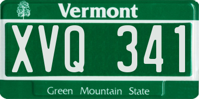 VT license plate XVQ341